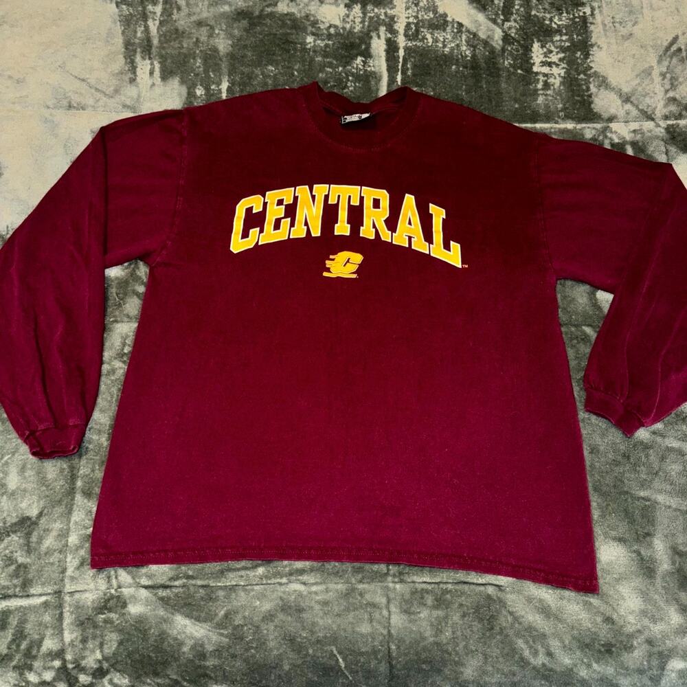Vintage Steve & Barry’s Central Michigan Chippewas Long Sleeve Mens Large Maroon